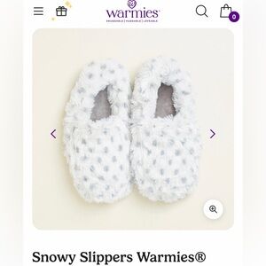 Warmies® Snowy Slippers - White and Gray